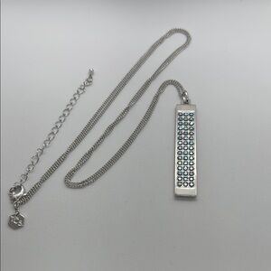 Touchstone Crystal Shimmery Pendant Necklace